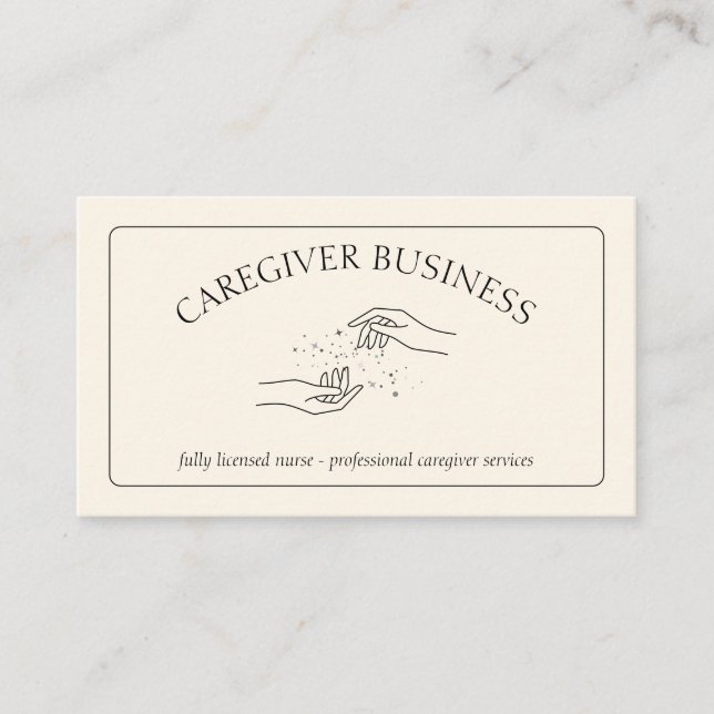 Betreuer Pflege ambulanter Krankenpfleger Erwachse Visitenkarte (Vorderseite)