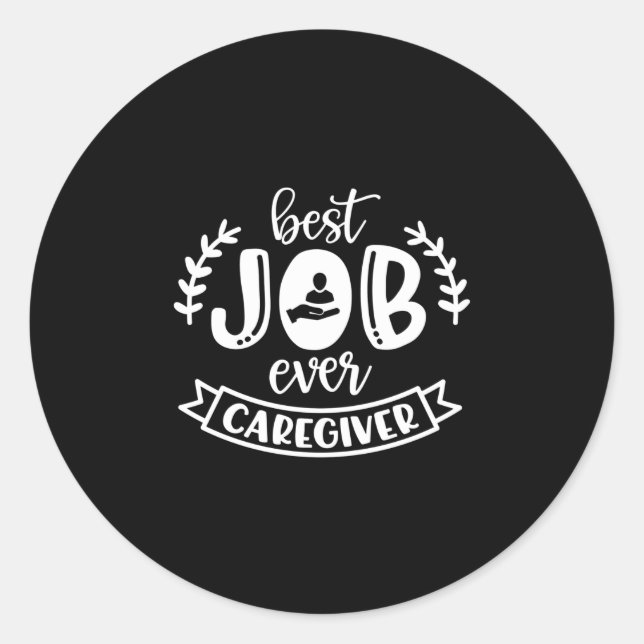 Betreuer, Pflegeassistent Runder Aufkleber (Vorderseite)