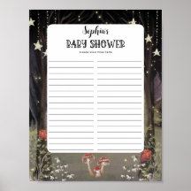 Betreutes Woodland Babyduschenzeichen