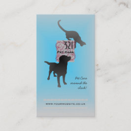 Betreuung von Haustieren/Heimtiere (Blaue Version) Visitenkarte