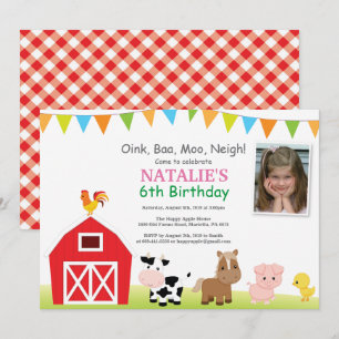 Betrieb Birthday Einladung Barnyard Party