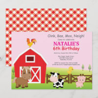 Betrieb Birthday Einladung Land Barnyard Party
