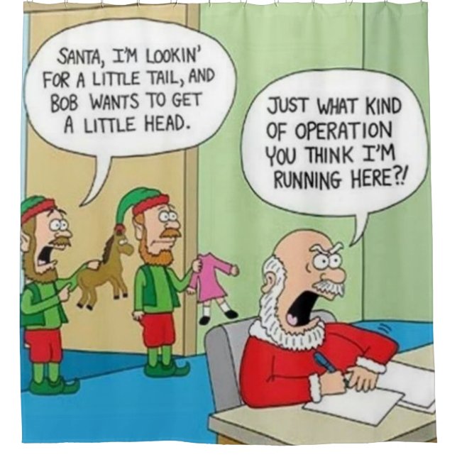 Betrieb des Santa Workshop Duschvorhang (Vorderseite)