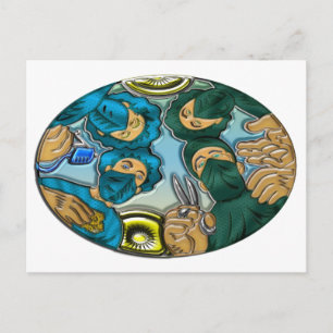 Betrieb oder Operation Postkarte