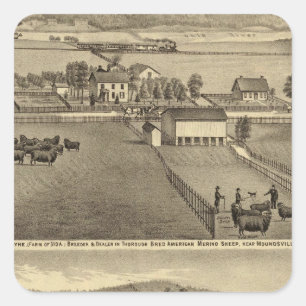 Betrieb SA Cockayne bei Moundsville Quadratischer Aufkleber