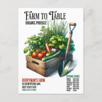 Betrieb zu Tabelle Bio Produktion PostCard