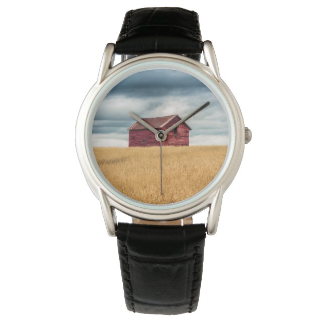Betriebe | Alte rote Scheune Armbanduhr (Vorderseite)
