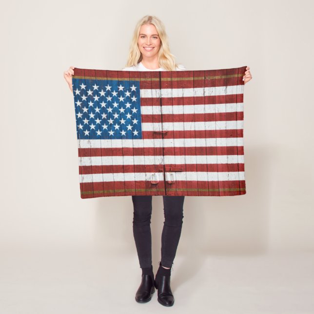 Betriebe | American Flag Stall Mural Fleecedecke (Beispiel)