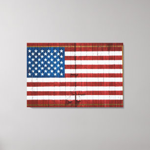 Betriebe   American Flag Stall Mural Leinwanddruck