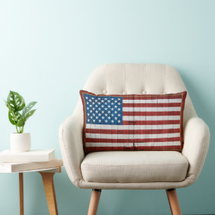 Betriebe American Flag Stall Mural Lendenkissen