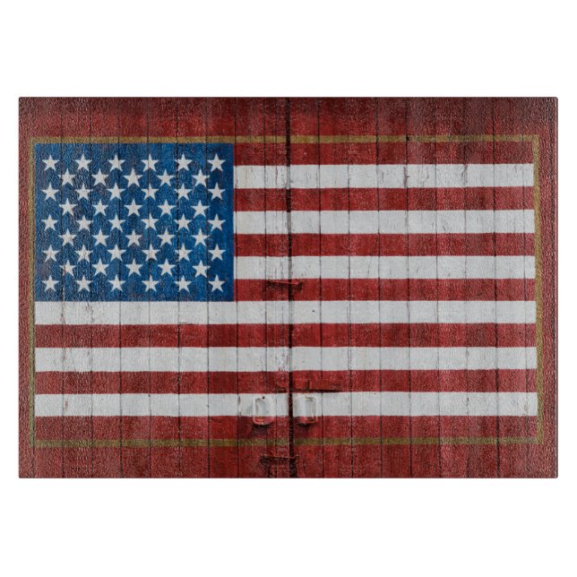 Betriebe | American Flag Stall Mural Schneidebrett (Vorderseite)