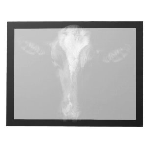 Betriebe   B&W Kuhkuh Kopf Shot Notizblock