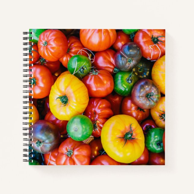 Betriebe | Farbige Tomatenernte Notizbuch (Vorderseite)