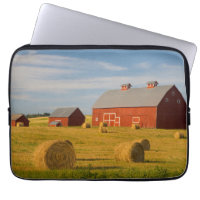 Betriebe | Red Barns Near Hay Bales