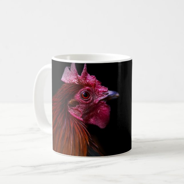 Betriebe | Rooster Head Shoot Kaffeetasse (Vorderseite Links)