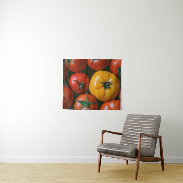 Betriebe | Rote und gelbe Tomaten/Paradeiser Wandteppich (Beispiel (Horizontal))