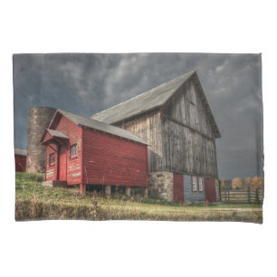 Betriebe Roter Holzstall in Michigan Kissenbezug