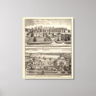 Betriebe und Wohnungen von WR Blodgett & GC Daubne Leinwanddruck