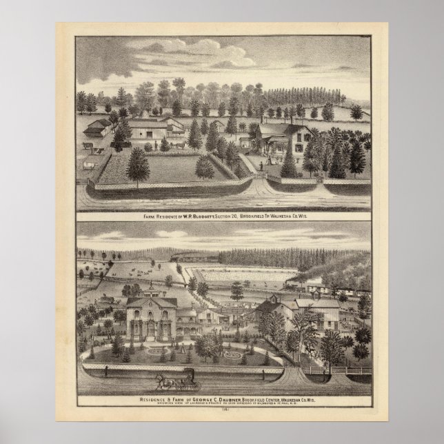 Betriebe und Wohnungen von WR Blodgett & GC Daubne Poster (Vorne)