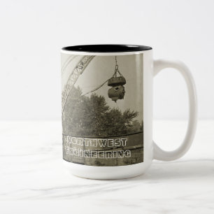 BETRIEBENER Kranmotor mit Kranantrieb im Nordweste Zweifarbige Tasse