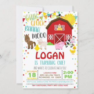 Betriebsanbau - Einladung zum Geburtstag - weiß