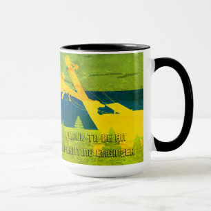 BETRIEBSINGENIEUR KRAN SHOVEL WOODS VINTAGE ART TASSE