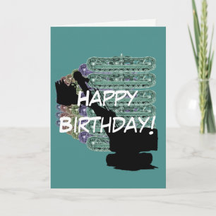 Betriebsingenieur - Vintage Schaufelspuren zum Geb Karte