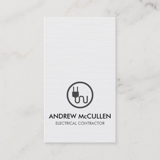 Betriebskarte des elektrischen Unternehmers Visitenkarte (Vorderseite)