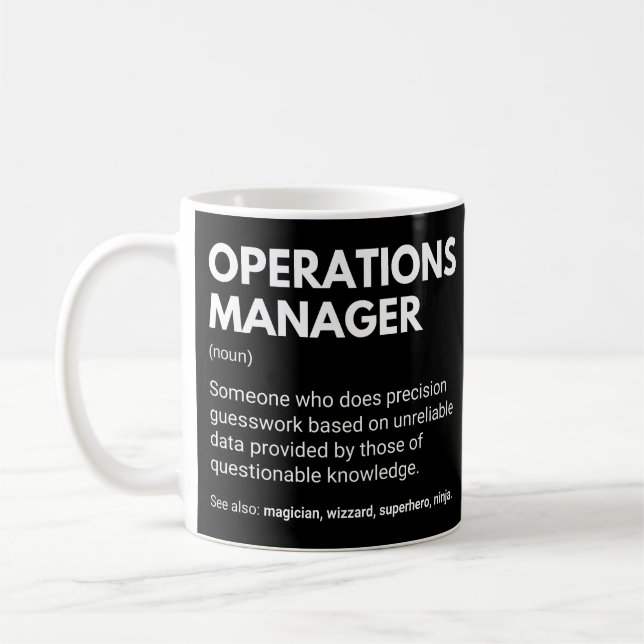 Betriebsleiter Funny Work Definition Kaffeetasse (Links)