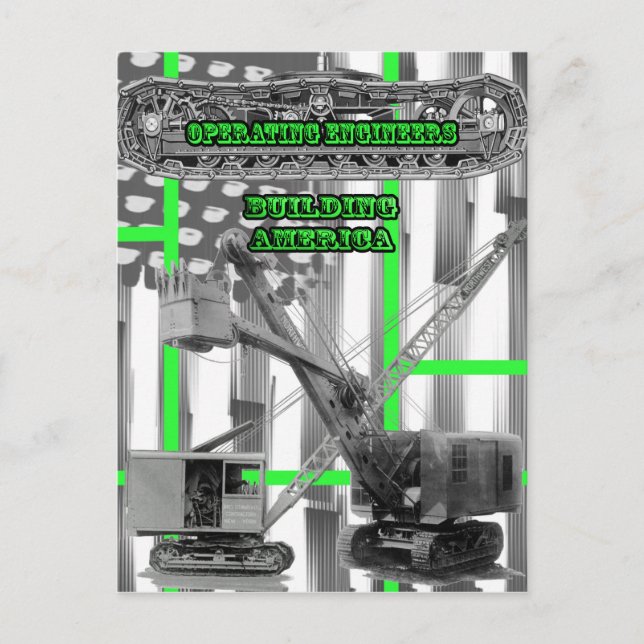 BETRIEBSMOTORBETREIBER MIT BETRIEBSKRAFTFAHRZEUG V POSTKARTE (Vorderseite)