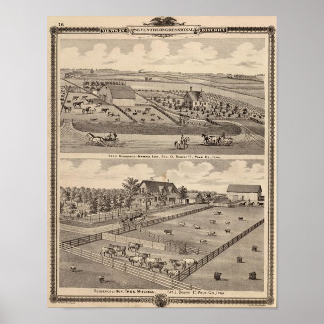 Betriebssitz I Lee & Wohnsitz von T Mitchell Poster (Vorne)