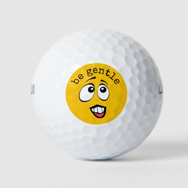 Betroffene Gelbe Emoji Golfball (Vorderseite)