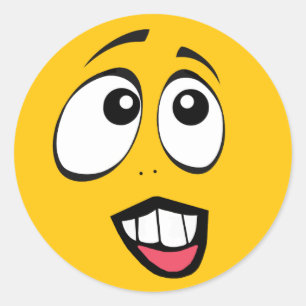 Betroffene Gelbe Emoji Runder Aufkleber