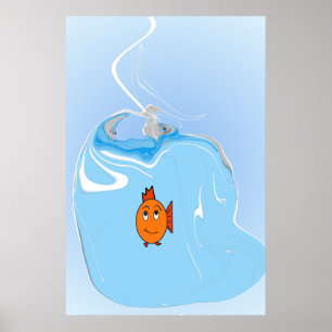 Betroffener Fisch Poster