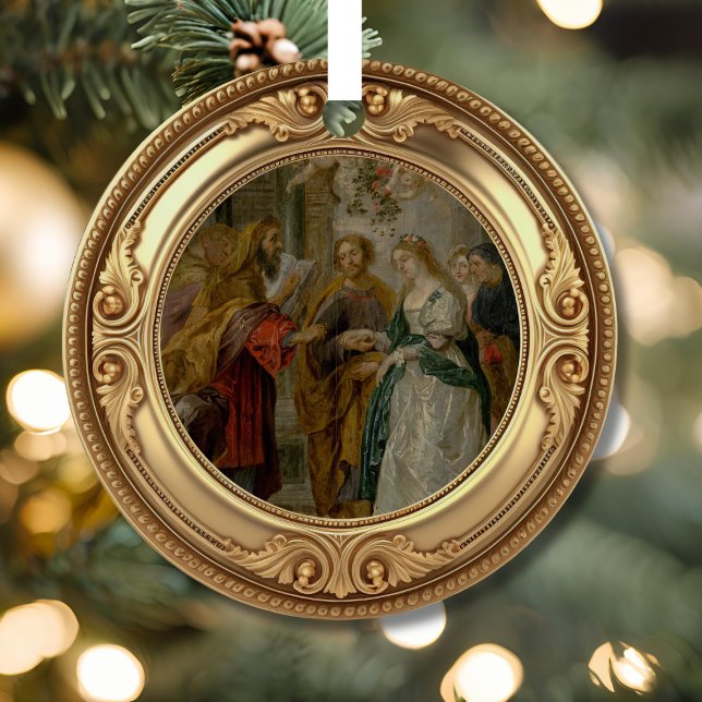 Betrothal of Mary and Joseph Advent Jesse Tree Ornament Aus Metall (Von Creator hochgeladen)