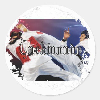 Betrübt in der Runde der Etiketts Runder Aufkleber