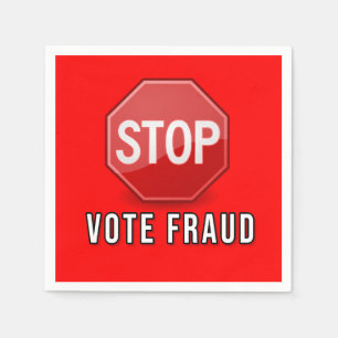 Betrug bei der Abstimmung beenden Serviette