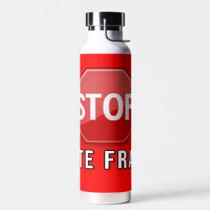 Betrug bei der Abstimmung beenden Trinkflasche