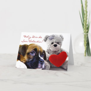 Betrug Tarjeta de San Valentin cachorros Boxer Feiertagskarte
