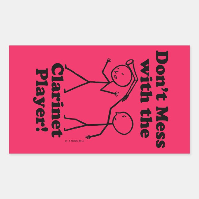 Betrüge dich nicht mit dem Klarinettenspieler in d Rechteckiger Aufkleber (Vorderseite)