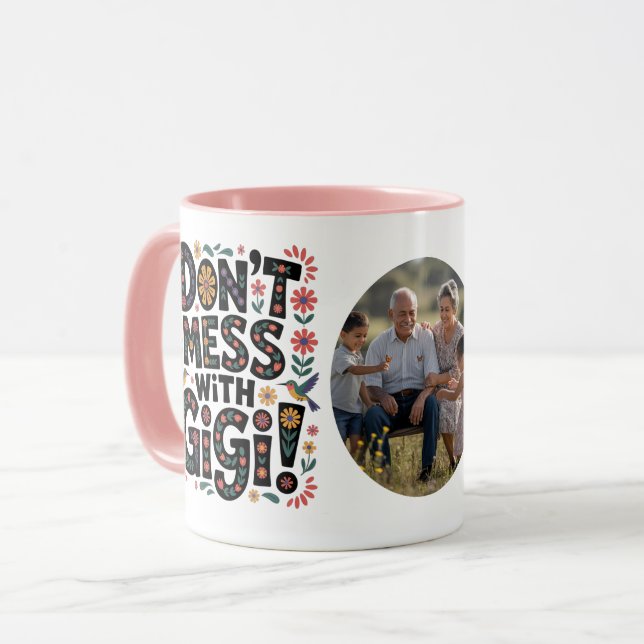 Betrüge dich nicht mit Gigi-FOTO-Geschenk Tasse (Vorderseite Links)