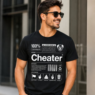 Betrüger-Warnschild Lustiger Beziehungs-Humor T-Shirt