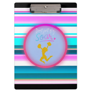 Betrügerische Streifen "Don't Just Fly, Soar" Klemmbrett