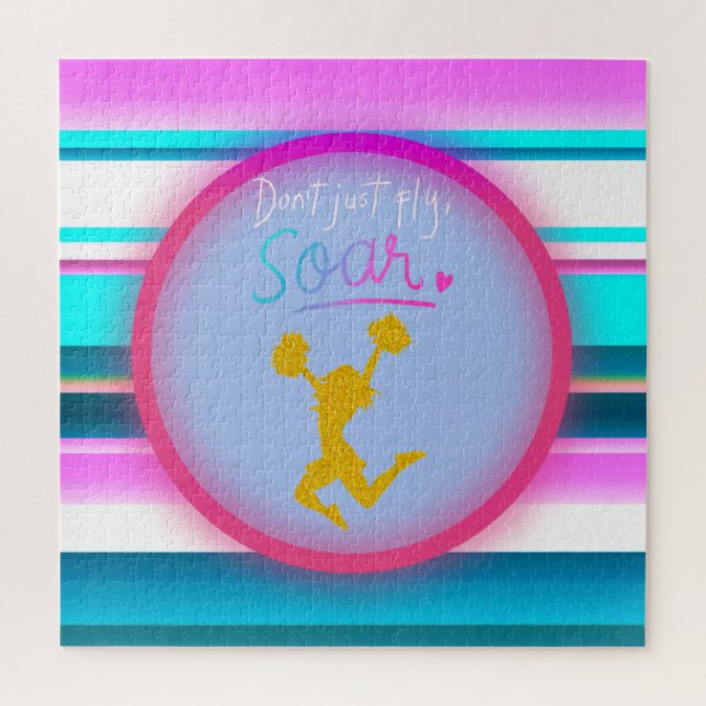 Betrügerische Streifen "Don't Just Fly, Soar" Puzzle (Vertikal)