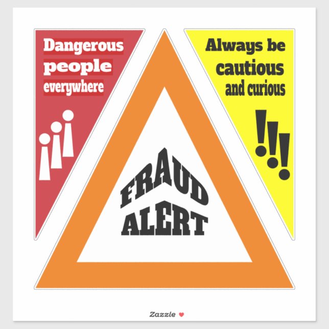 Betrugswarnung Aufkleber (Blatt)