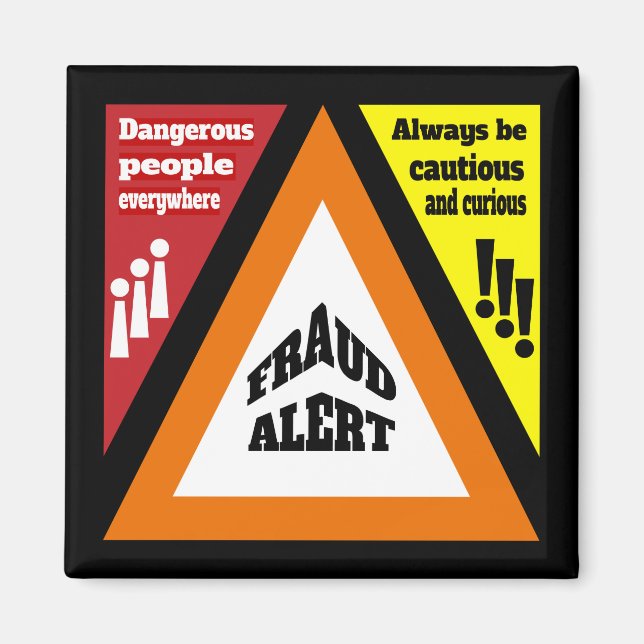 Betrugswarnung Magnet (Vorne)