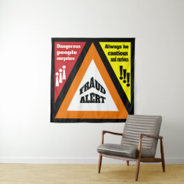 Betrugswarnung Wandteppich