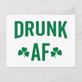 Betrunken AF Funny Zitat Postkarte