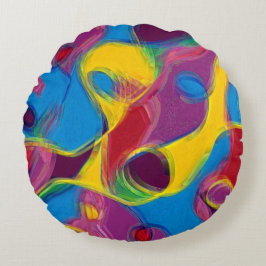 Betrunken auf Candy Rundes Kissen