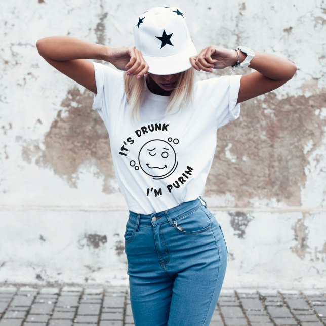 Betrunken bin ich Purim Funny T-Shirt (Von Creator hochgeladen)
